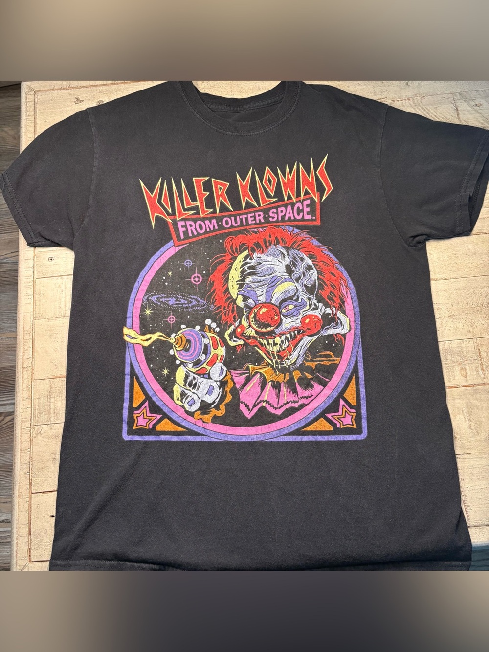 Killer Klowns From Outer Space Black Graphic Tee Size M